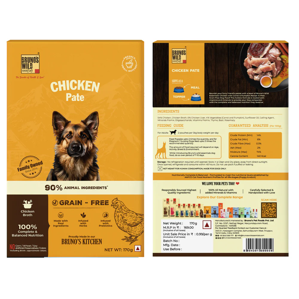 Bruno's Wild Essentials Chicken Pate Dog Wet Food - Image 8