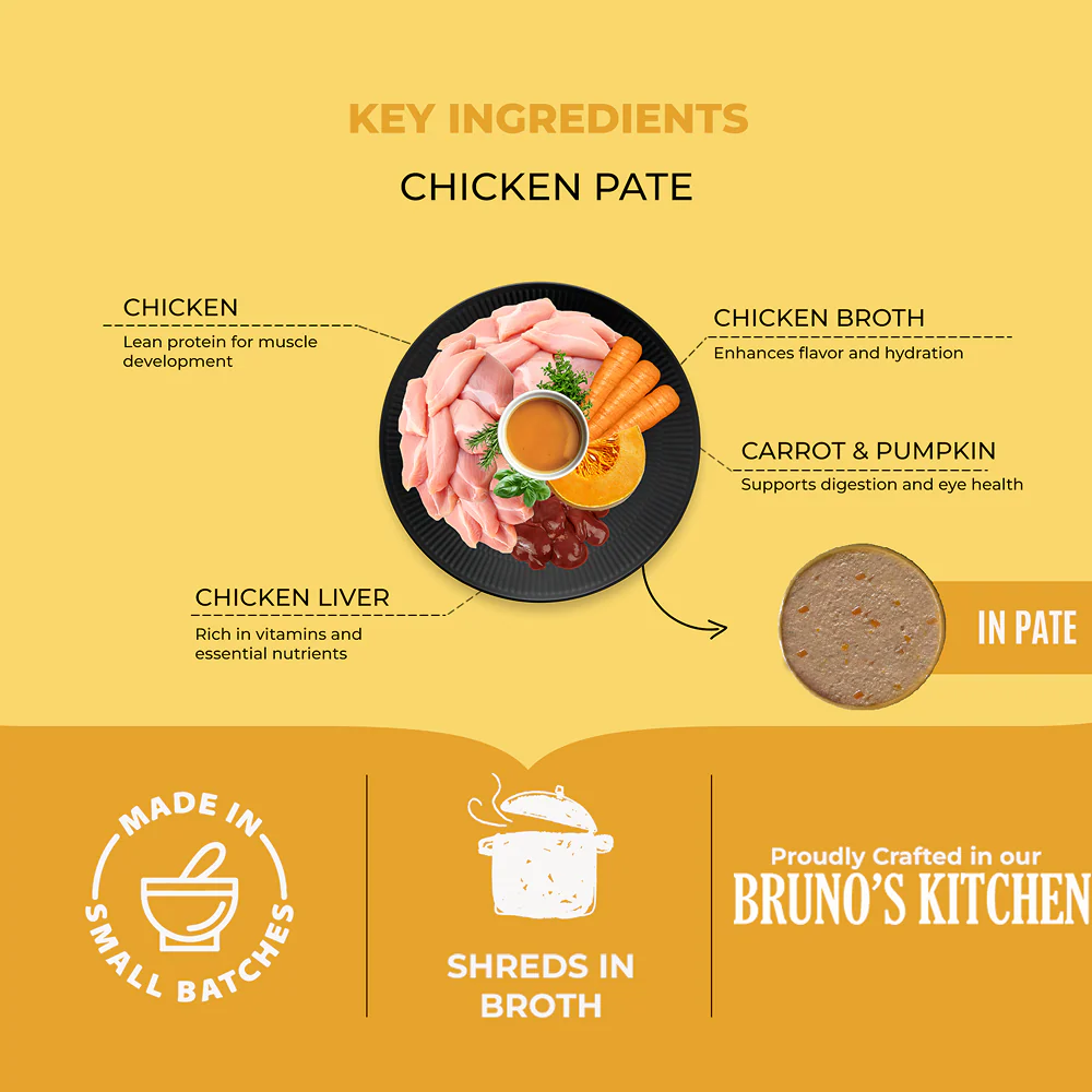 Bruno's Wild Essentials Chicken Pate Dog Wet Food - Image 2