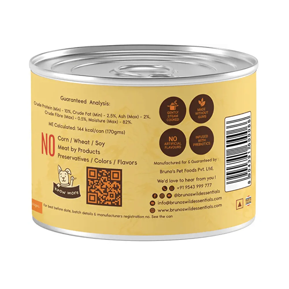 Bruno's Wild Essentials Chicken with Chicken Liver & Vegetables Dog Wet Food - Image 5