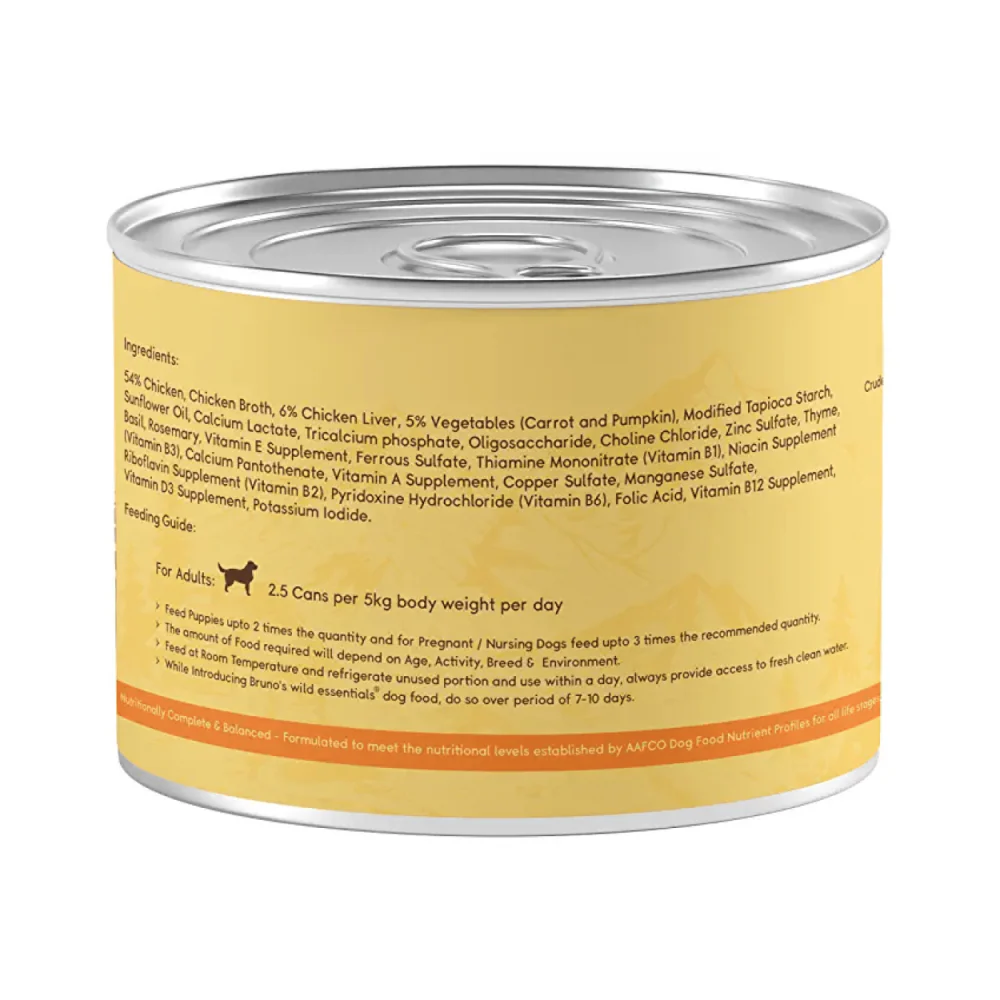 Bruno's Wild Essentials Chicken with Chicken Liver & Vegetables Dog Wet Food - Image 6