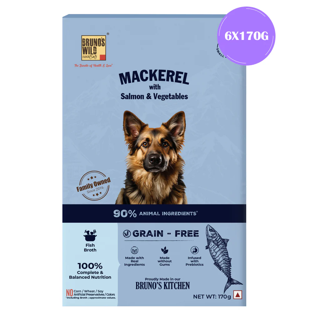 Bruno's Wild Essentials Mackerel with Salmon & Vegetables Dog Wet Food - Image 2