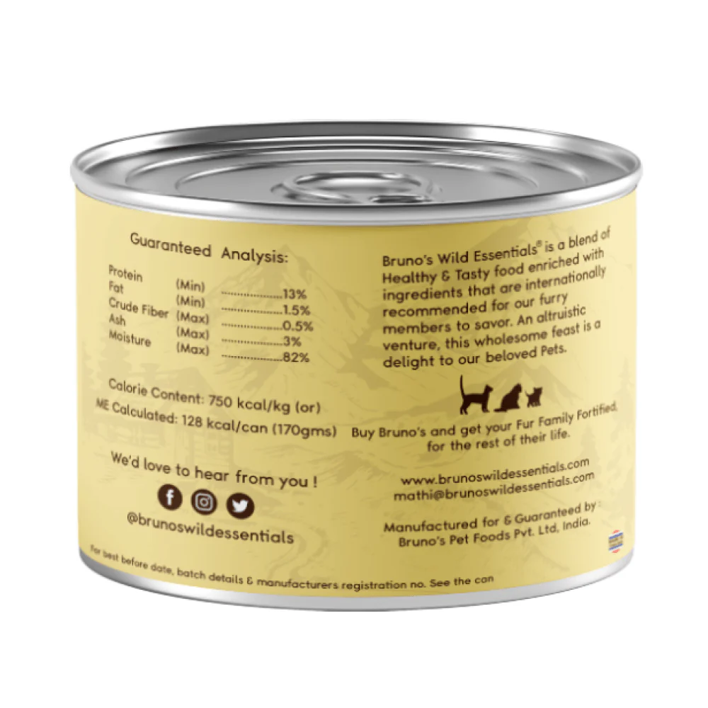Bruno's Wild Essentials Sardine with Tuna in Pumpkin Cat Wet Food - Image 2