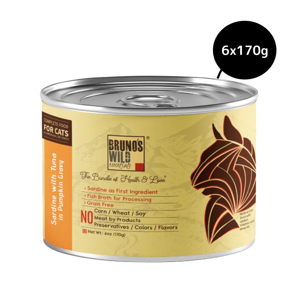 Bruno's Wild Essentials Sardine with Tuna in Pumpkin Cat Wet Food - Image 4