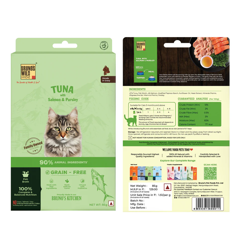 Bruno's Wild Essentials Tuna with Salmon & Parsely Cat Wet Food - Image 2