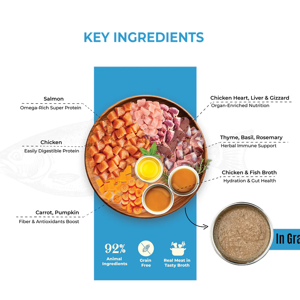 Bruno's Wild Essentials Slurpup Salmon & Chicken Recipe Dog Wet Food - Image 2