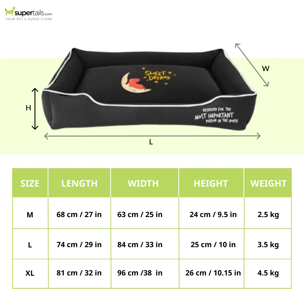 Captain Zack Dream Bedzzz for Dogs (Black) - Image 2
