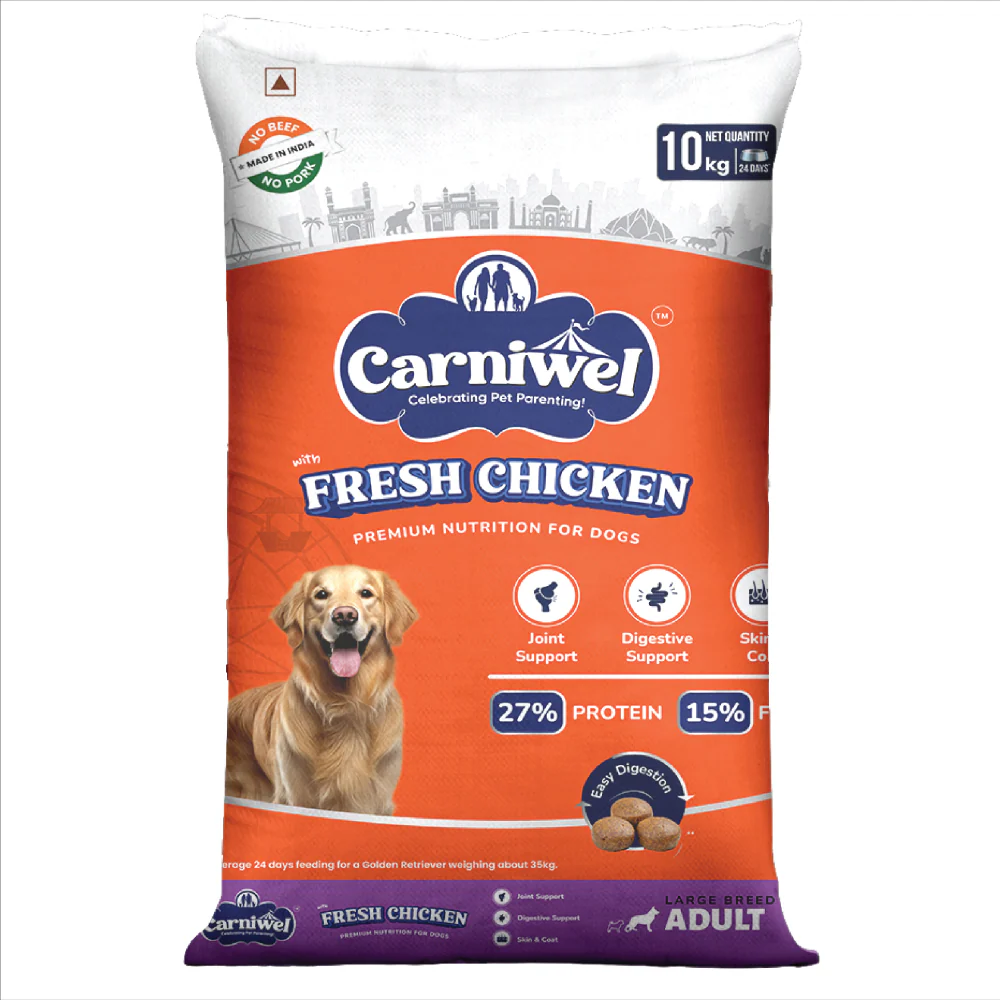 Carniwel Fresh Chicken Kibble Large Breed Adult Dog Dry Food - Image 12