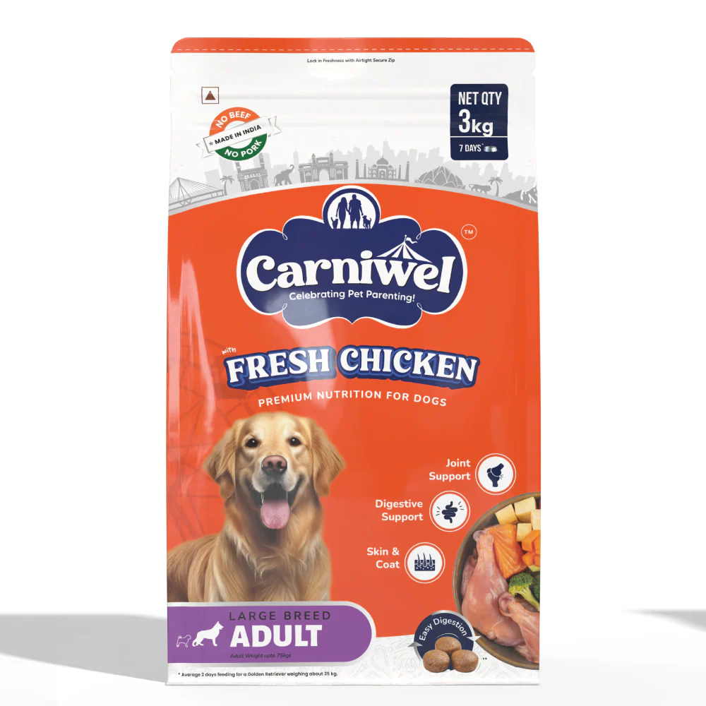 Carniwel Fresh Chicken Kibble Large Breed Adult Dog Dry Food - Image 9
