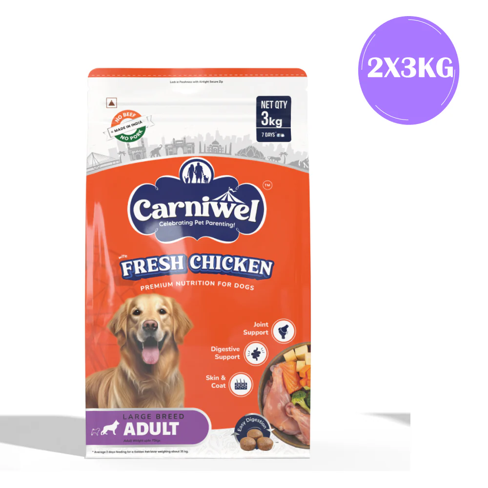 Carniwel Fresh Chicken Kibble Large Breed Adult Dog Dry Food - Image 11