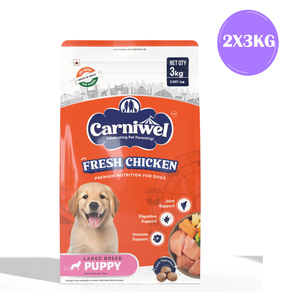 Carniwel Fresh Chicken Kibble Large Breed Puppy Dog Dry Food - Image 10