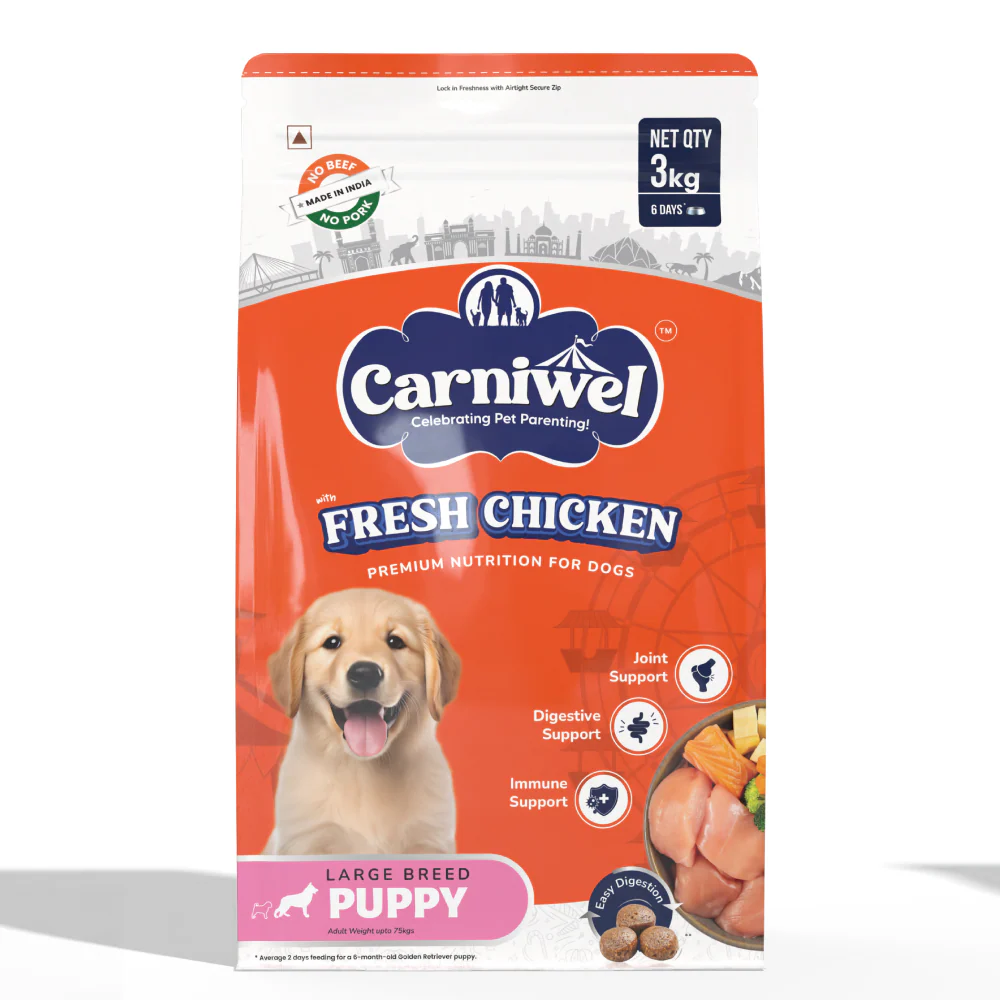 Carniwel Fresh Chicken Kibble Large Breed Puppy Dog Dry Food - Image 7