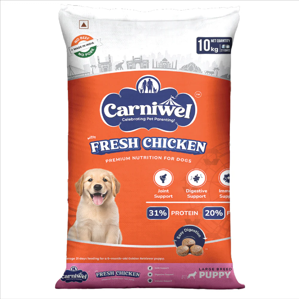 Carniwel Fresh Chicken Kibble Large Breed Puppy Dog Dry Food - Image 11