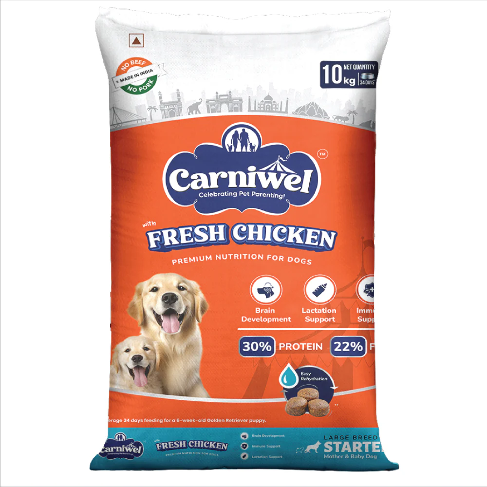 Carniwel Fresh Chicken Kibble Large Breed Starter Dog Dry Food - Image 10