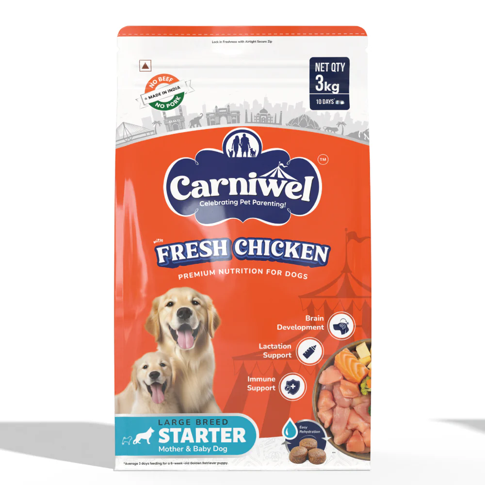 Carniwel Fresh Chicken Kibble Large Breed Starter Dog Dry Food - Image 2