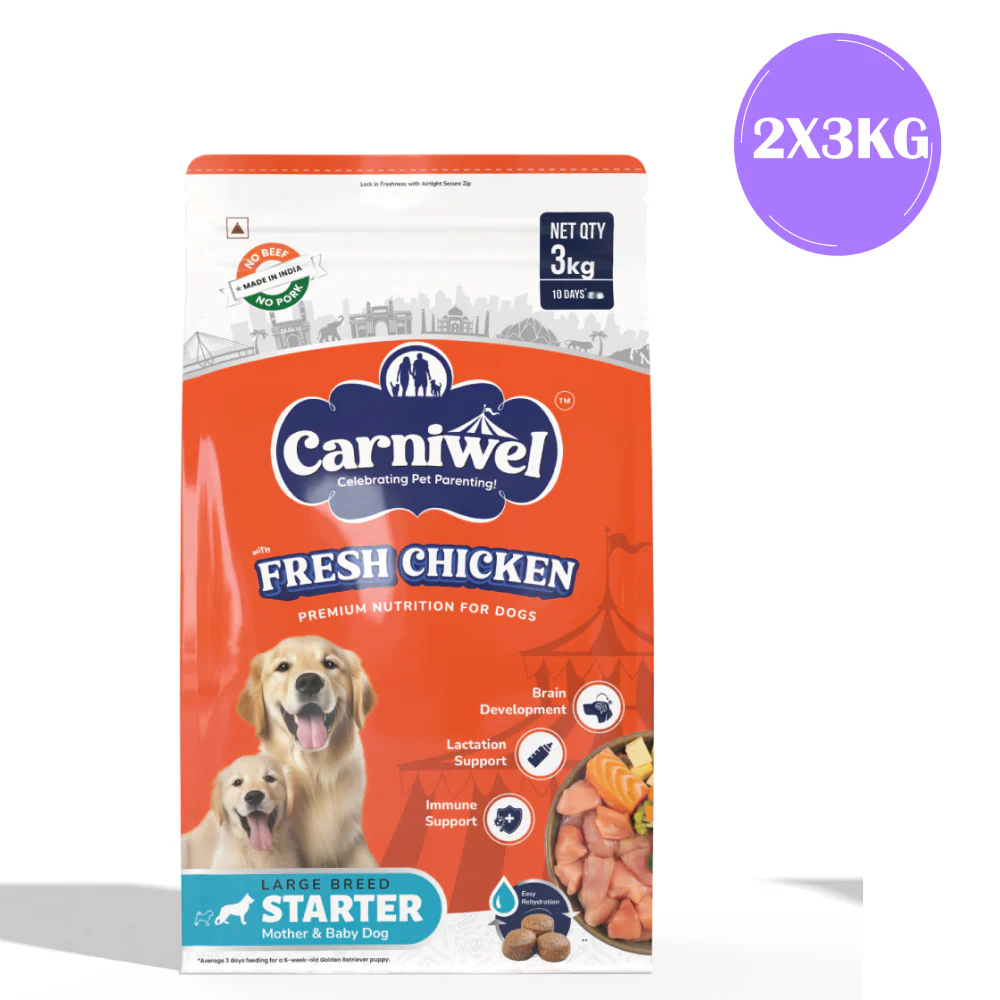 Carniwel Fresh Chicken Kibble Large Breed Starter Dog Dry Food - Image 9