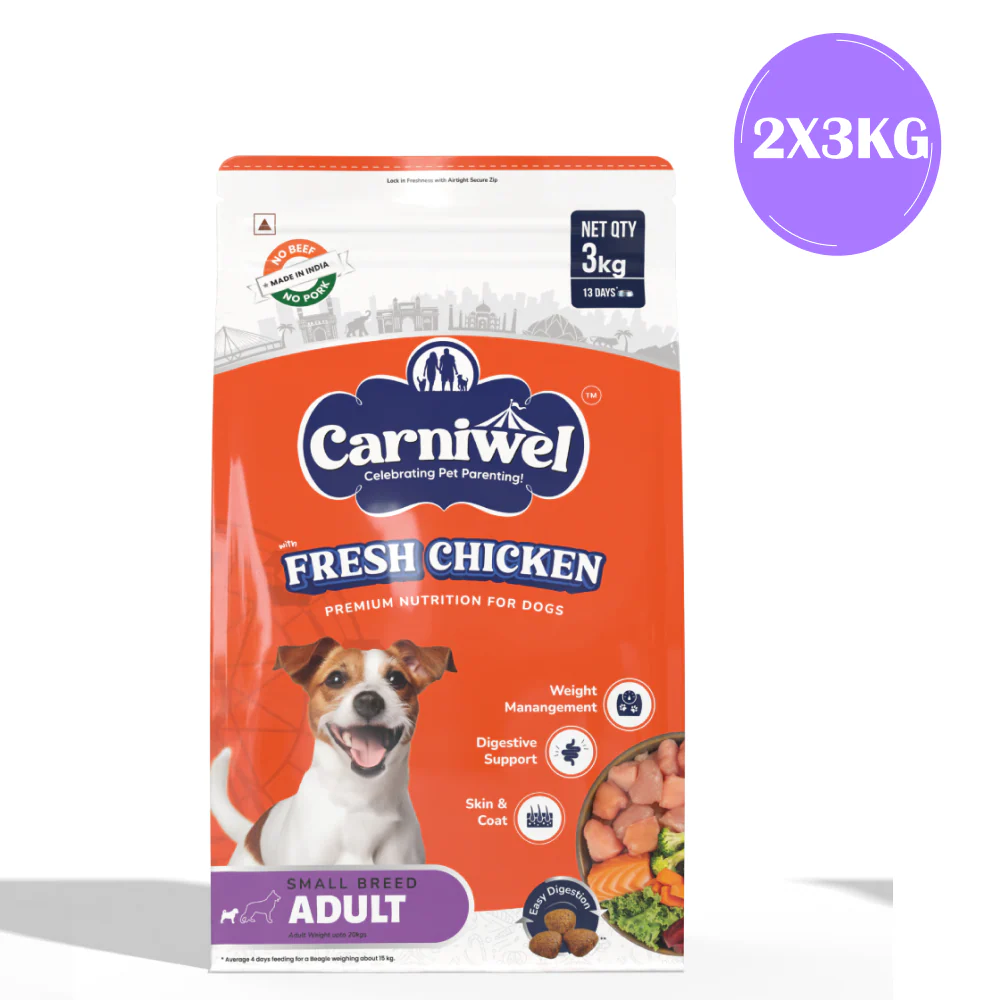 Carniwel Fresh Chicken Kibble Small Breed Adult Dog Dry Food - Image 13
