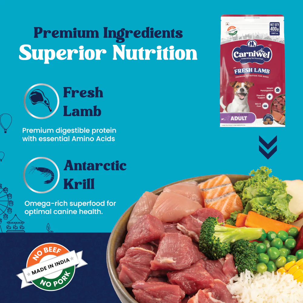 Carniwel Fresh Lamb Small Breed Adult Dog Dry Food - Image 4
