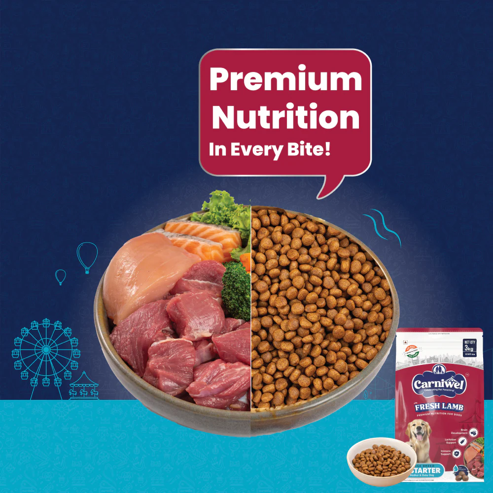 Carniwel Fresh Lamb Starter for Large Breed Mother and Baby Dog Dry Food - Image 6