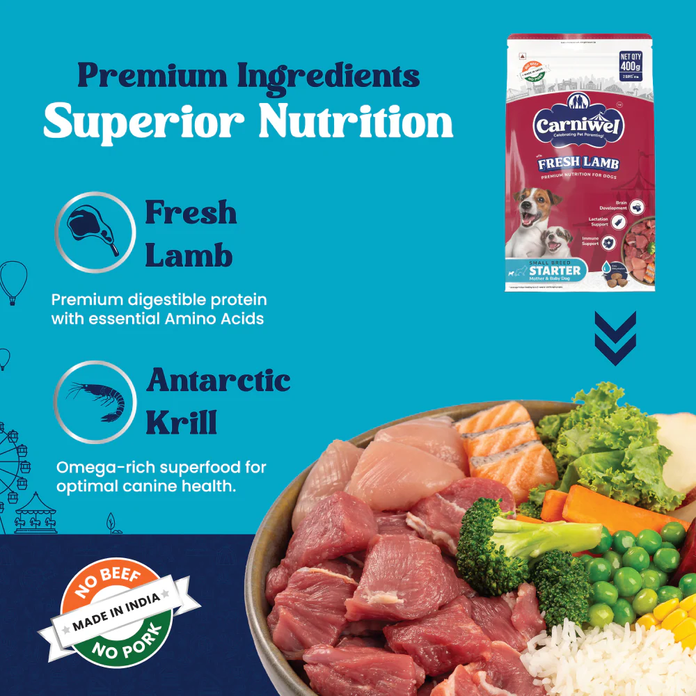 Carniwel Fresh Lamb Starter For Small Breed Mother & Baby Dog Dry Food - Image 5