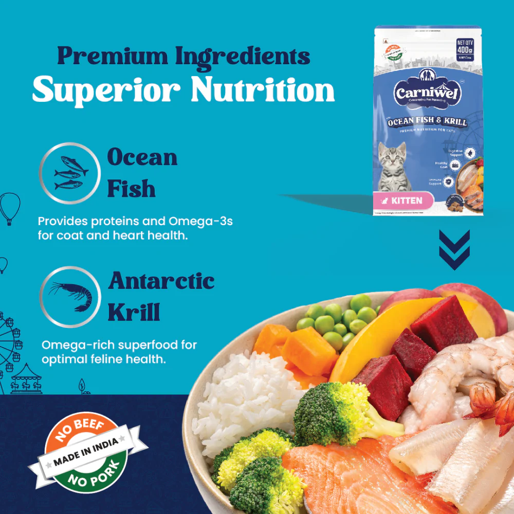 Carniwel Ocean Fish and Krill For Kitten Cat Dry Food - Image 5