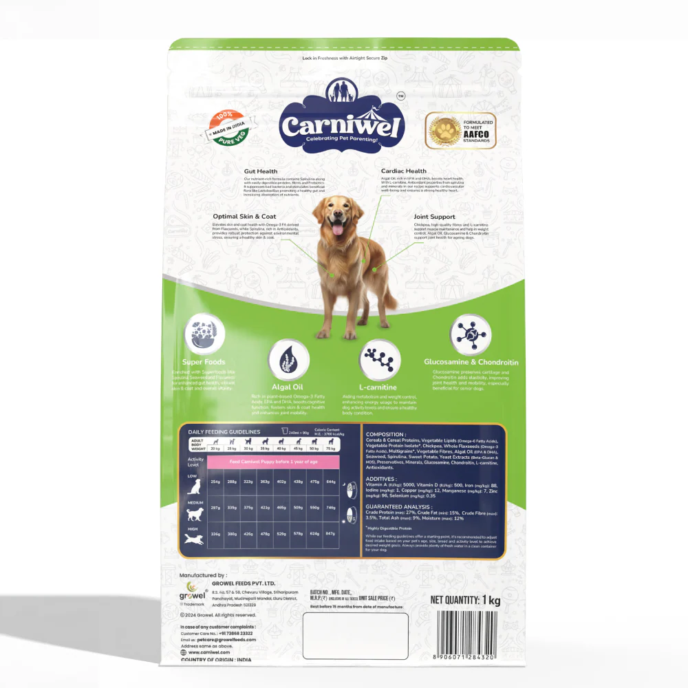 Carniwel Superfoods Veg For Large Breed Adult  Dog Dry Food - Image 10