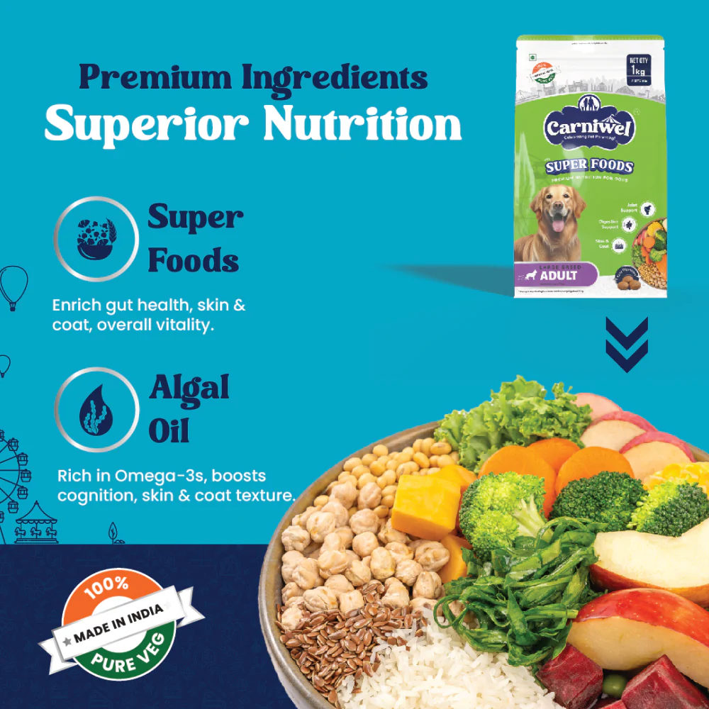Carniwel Superfoods Veg For Large Breed Adult  Dog Dry Food - Image 5