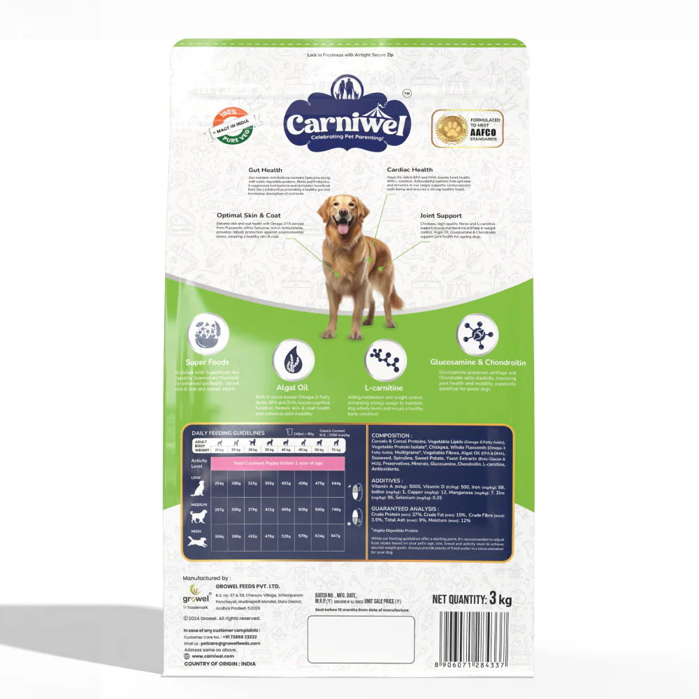 Carniwel Superfoods Veg For Large Breed Adult  Dog Dry Food - Image 9