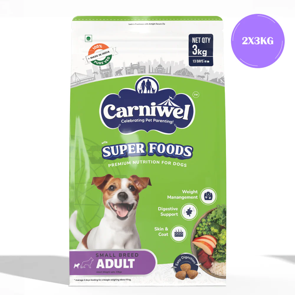 Carniwel Superfoods Veg Kibble Small Breed Adult Dog Dry Food - Image 12