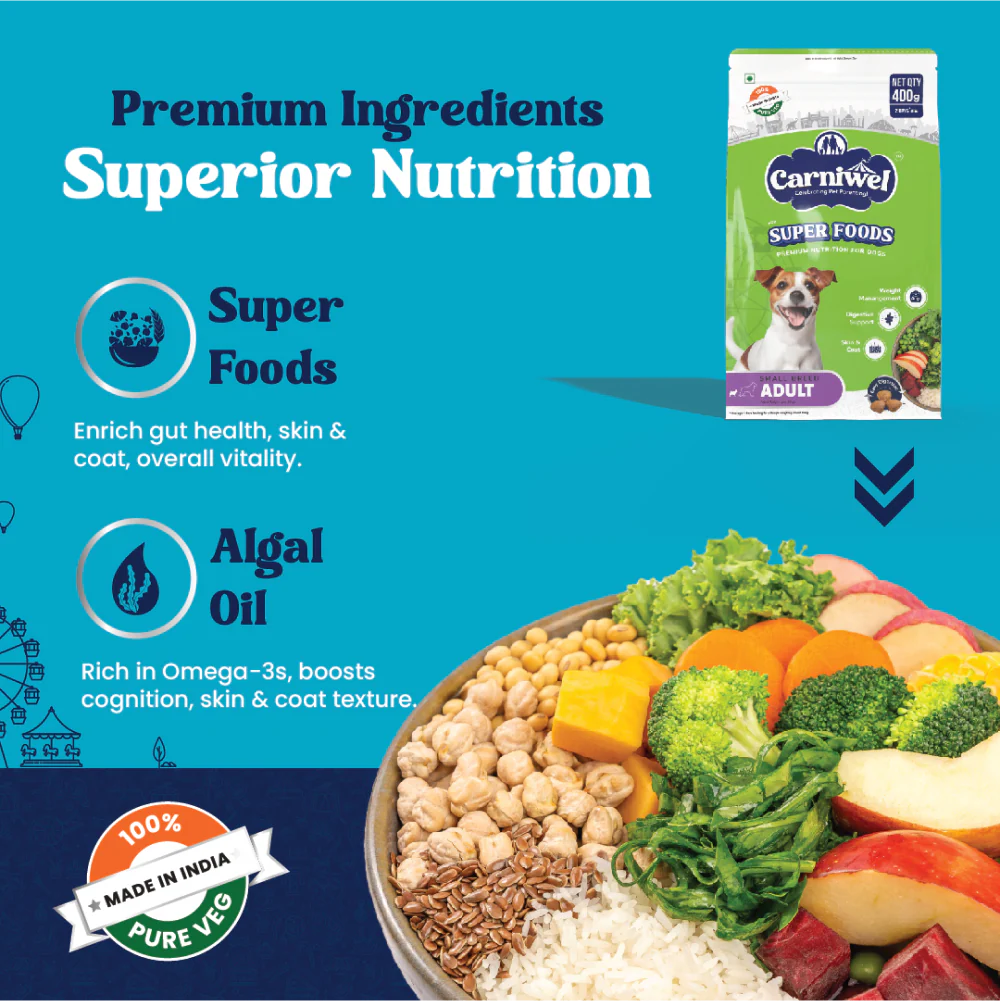 Carniwel Superfoods Veg Kibble Small Breed Adult Dog Dry Food - Image 2