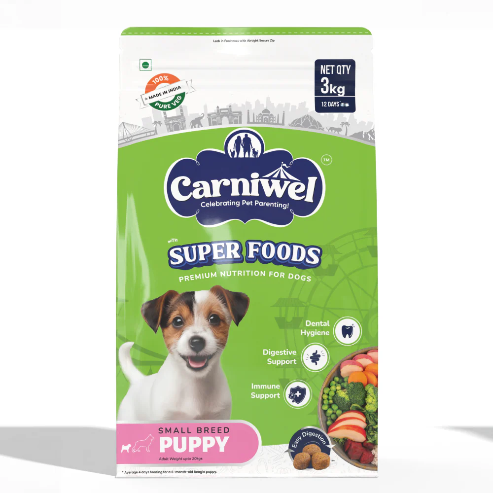 Carniwel Superfoods Veg Kibble Small Breed Puppy Dog Dry Food - Image 8
