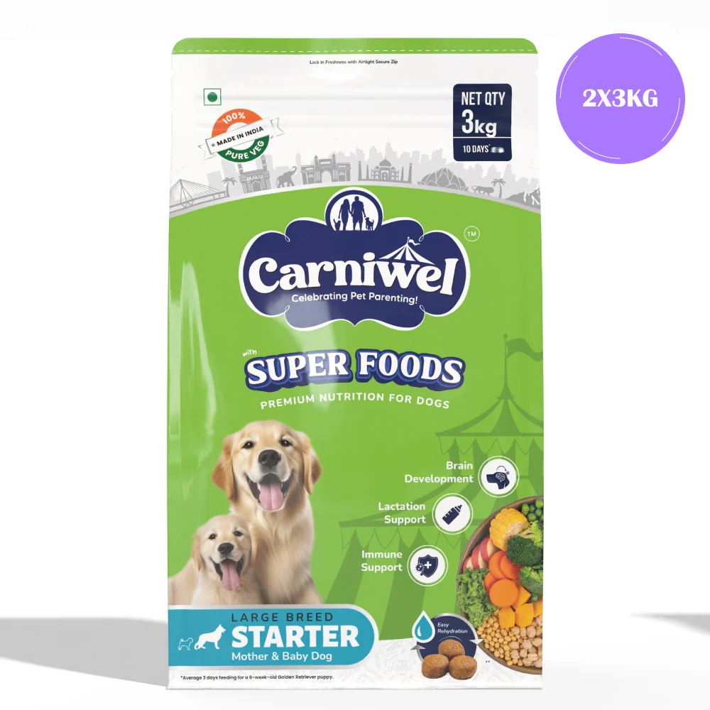 Carniwel Superfoods Veg Kibble Starter For Large Breed Mother & Baby Dog Dry Food - Image 10