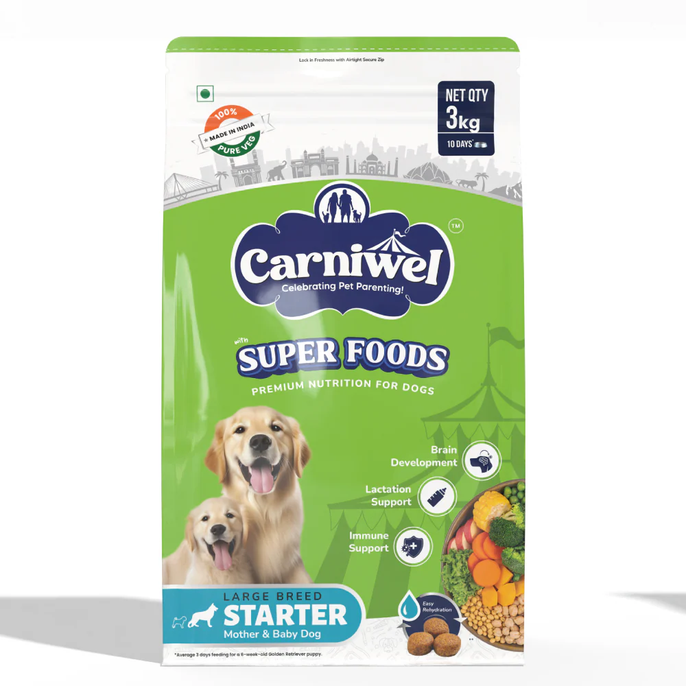 Carniwel Superfoods Veg Kibble Starter For Large Breed Mother & Baby Dog Dry Food - Image 7