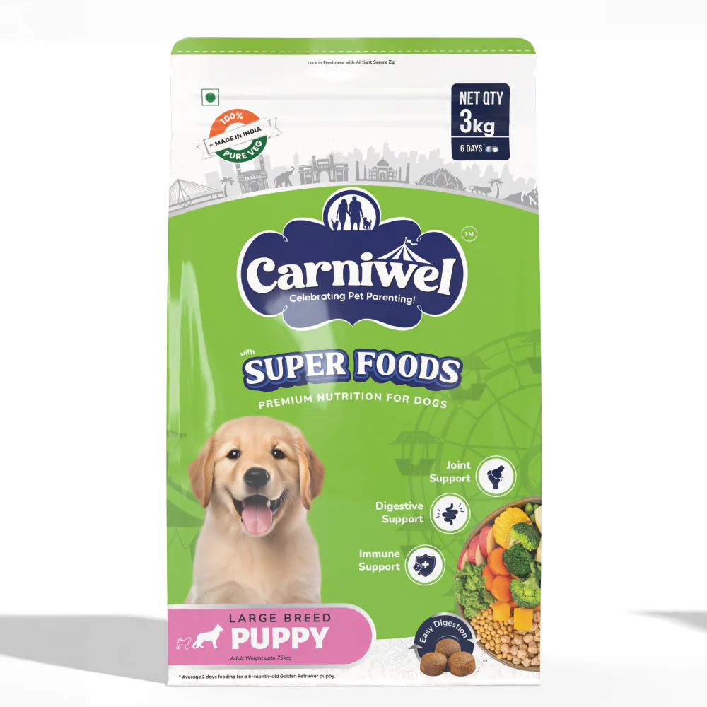 Carniwel Superfoods Veg Kibble for Large Breed Puppy Dog Dry Food - Image 7