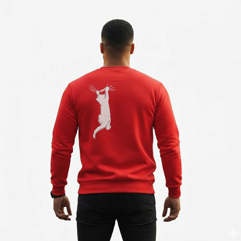 Cat Parent Sweatshirt For Men and Women (Red) - Image 2