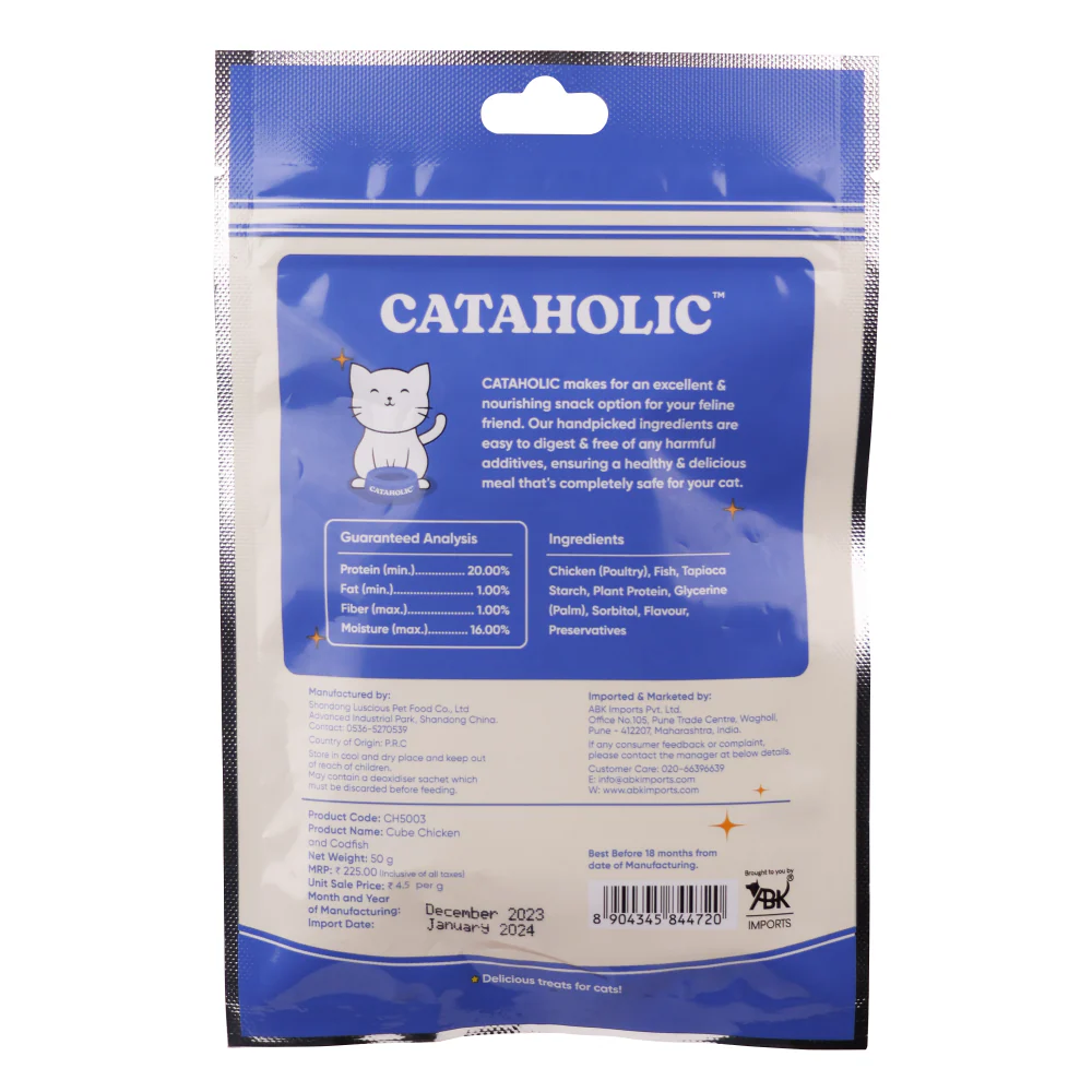 Cataholic Chicken and Codfish Cube Cat Treats - Image 2