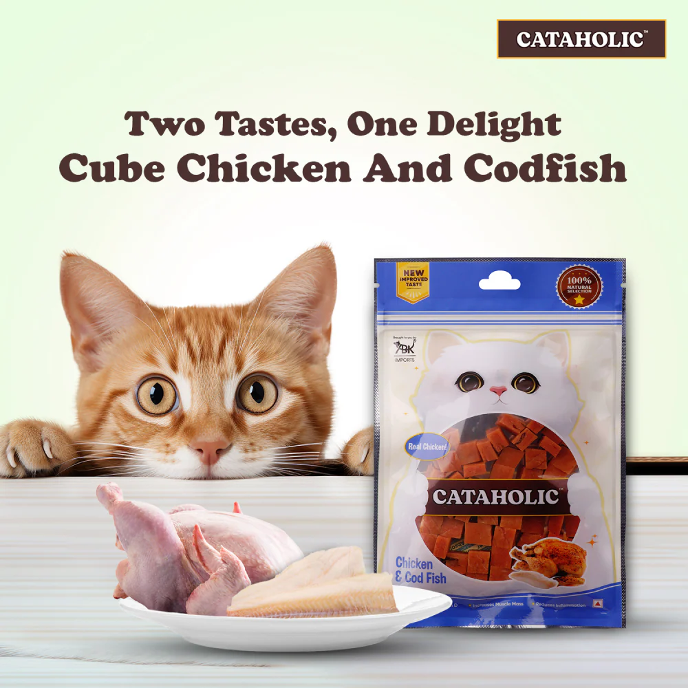 Cataholic Chicken and Codfish Cube Cat Treats - Image 4