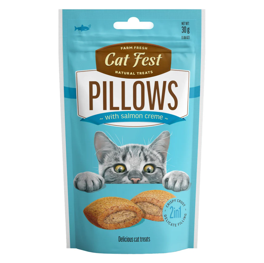 Catfest Pillows with Chicken and Salmon Cream Cat Treats Combo - Image 8