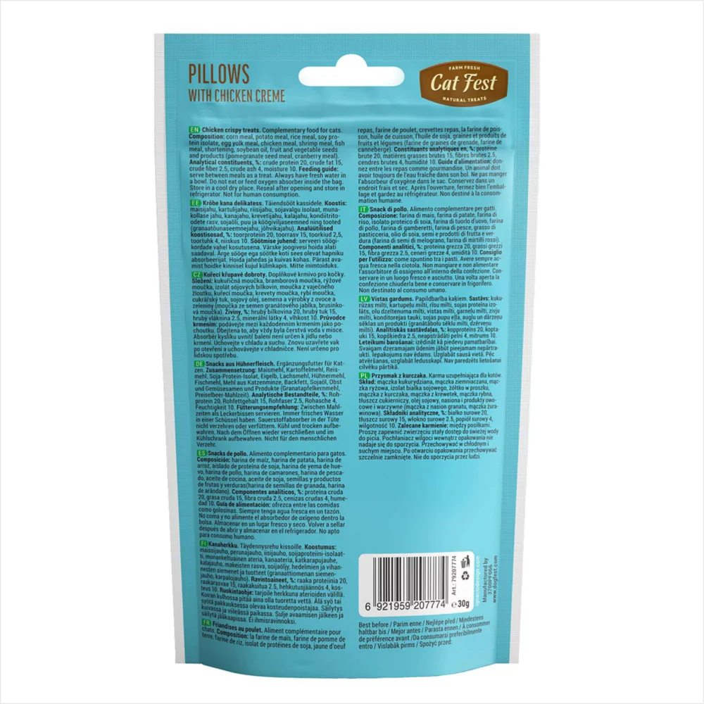 Catfest Pillows with Crab and Chicken Cream Cat Treats Combo - Image 13