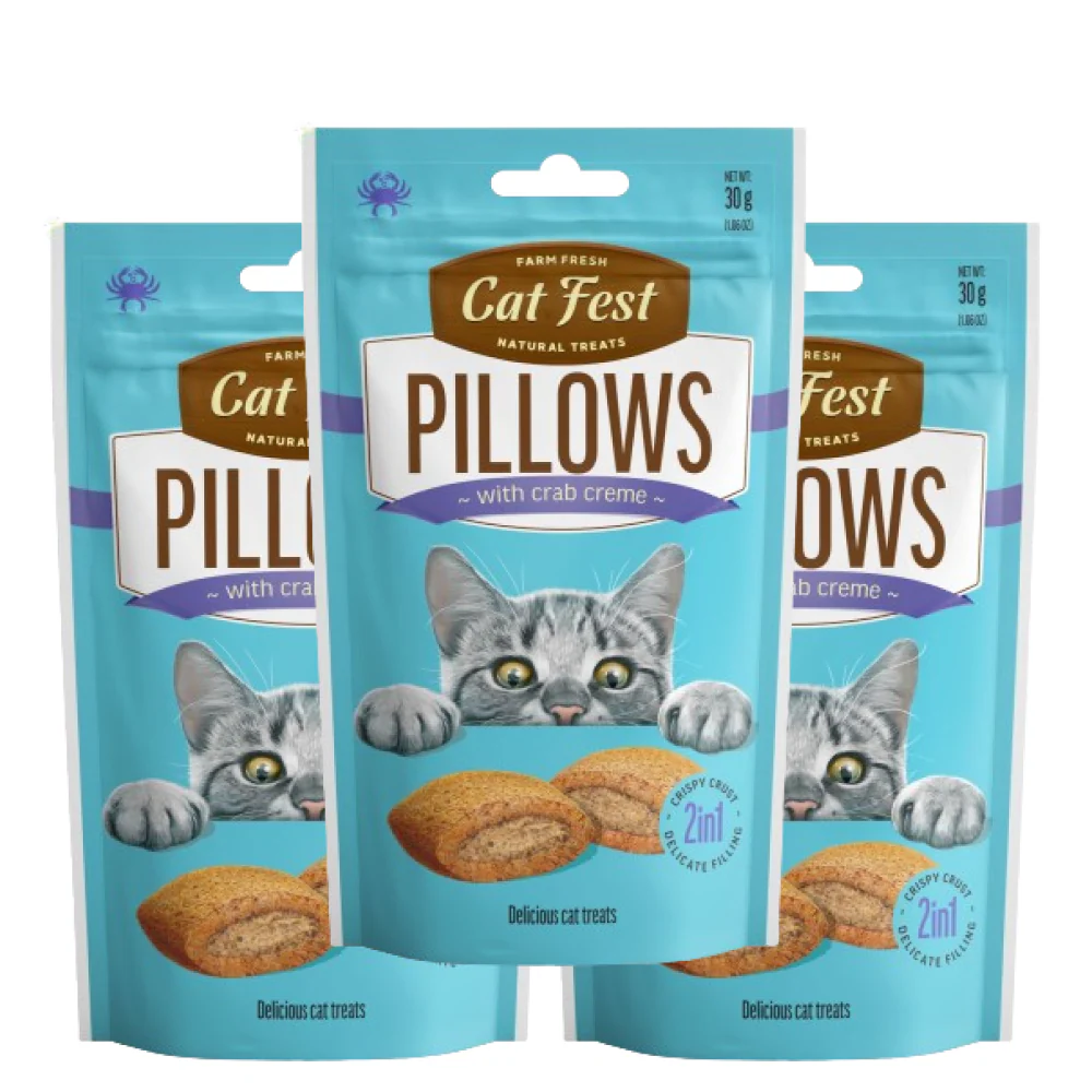 Catfest Pillows with Crab Cream Cat Treats - Image 8