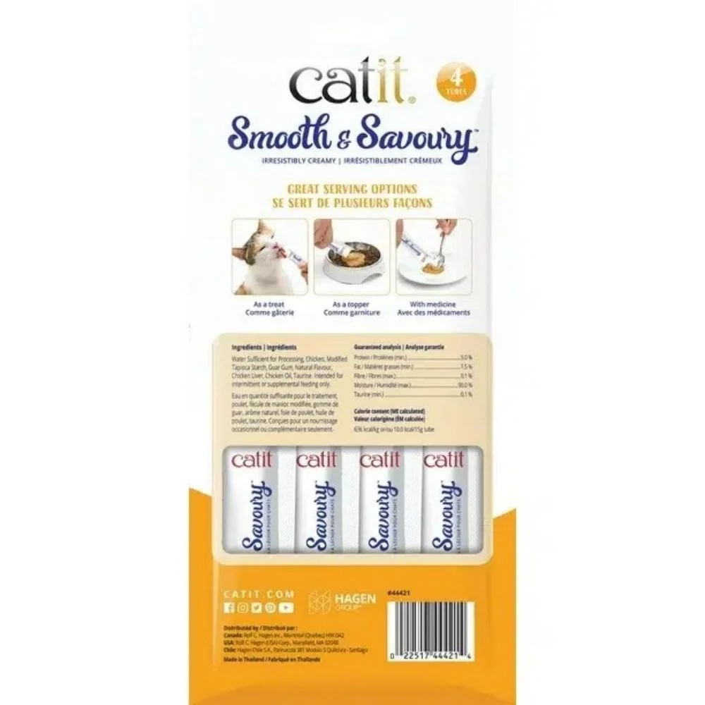 Catit Smooth and Savoury Chicken with Liver Creamy Lickable Cat Treats - Image 2