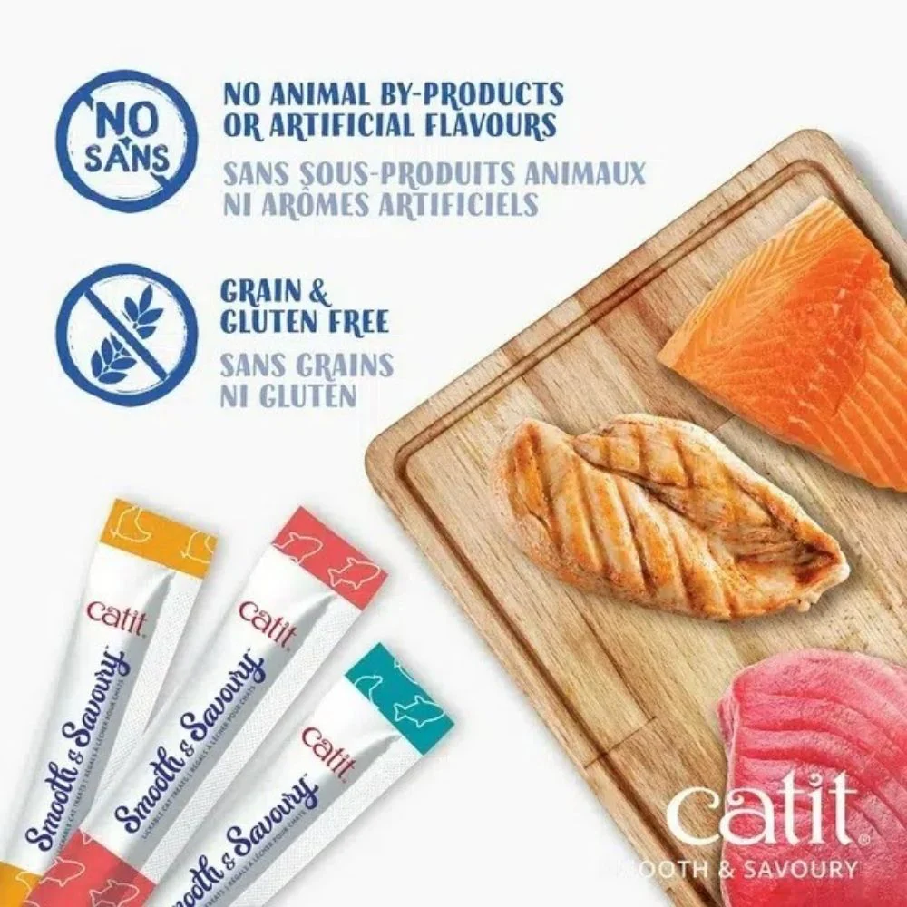 Catit Smooth and Savoury Tuna Creamy Lickable Cat Treats - Image 3