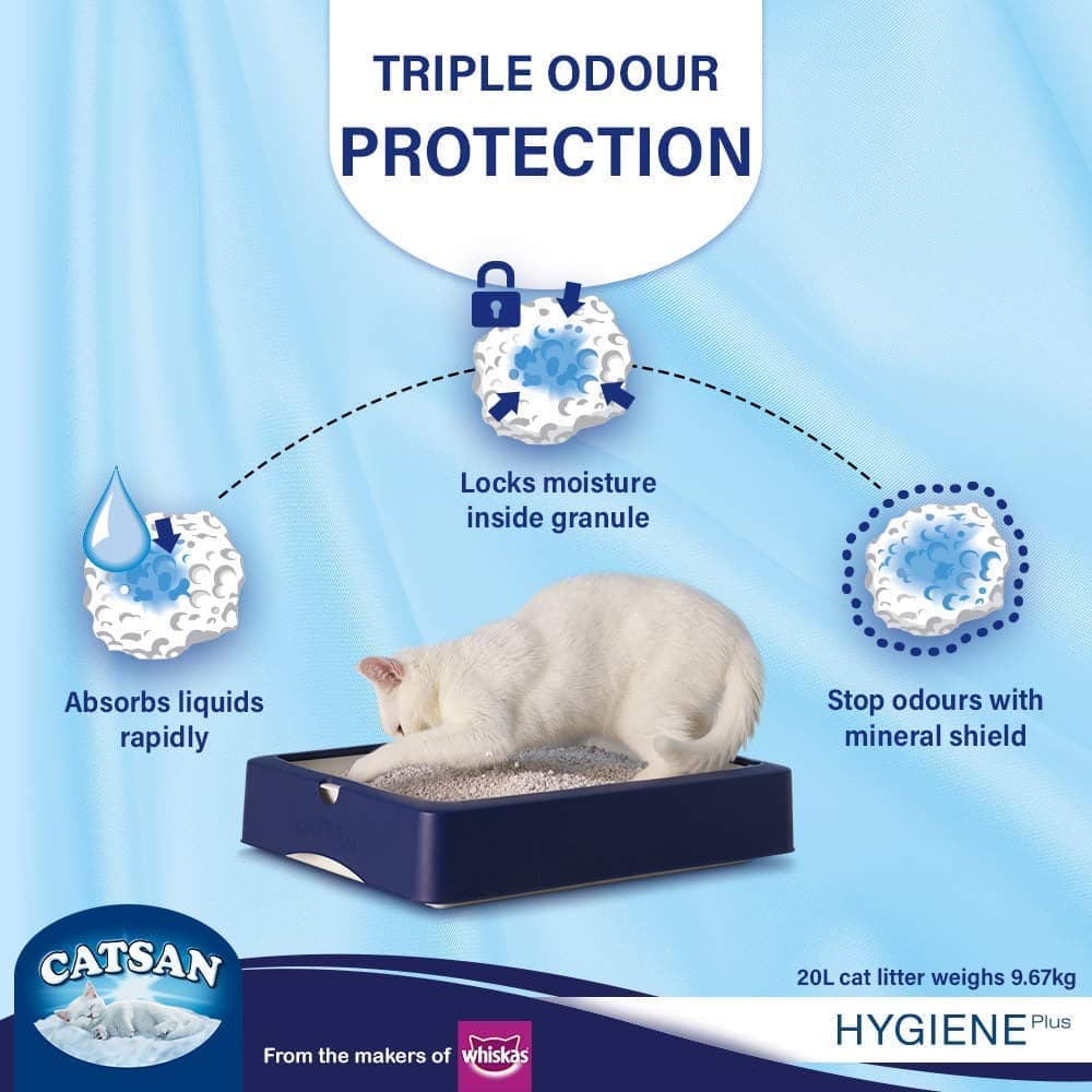 Catsan Hygiene Plus Unscented Non Clumping 100% Natural Cat Litter - Image 4