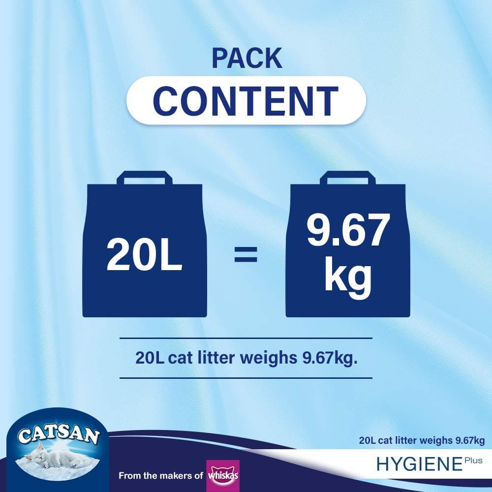 Catsan Hygiene Plus Unscented Non Clumping 100% Natural Cat Litter - Image 13
