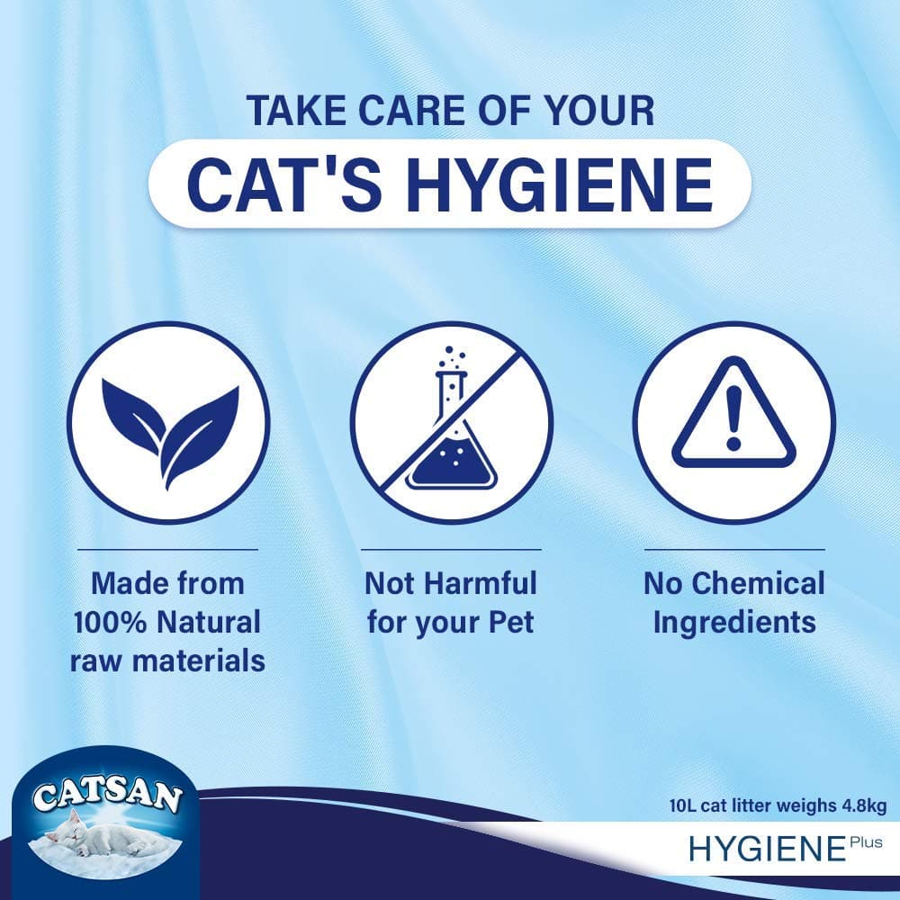 Catsan Hygiene Plus Unscented Non Clumping 100% Natural Cat Litter - Image 5