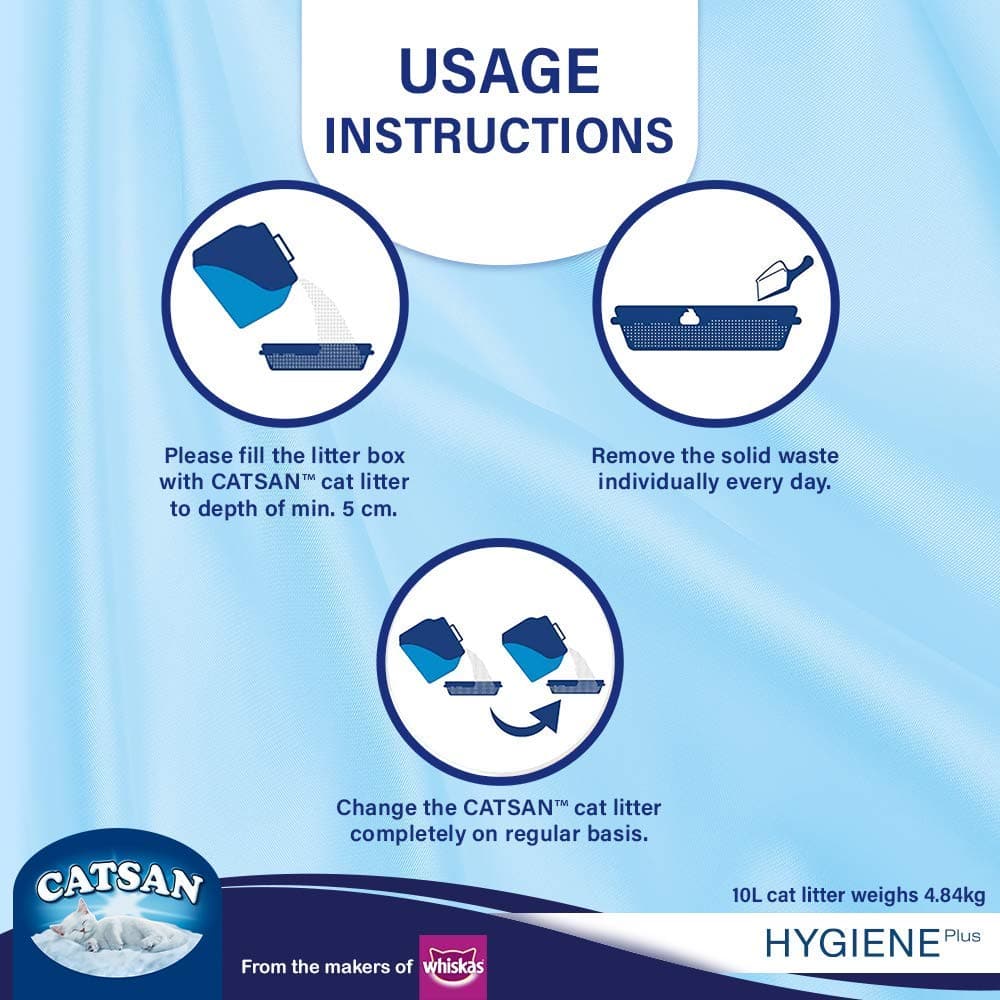 Catsan Hygiene Plus Unscented Non Clumping 100% Natural Cat Litter - Image 9