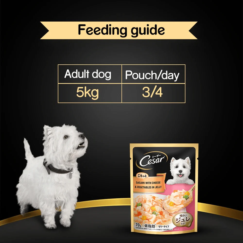 Cesar Sasami with Cheese & Vegetables in Jelly Adult Dog Wet Food - Image 6