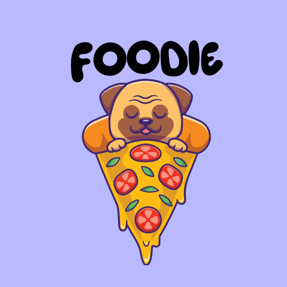 Cheeku Foodie Graphic Cotton T Shirt for Dogs and Cats (Lavender) - Image 4