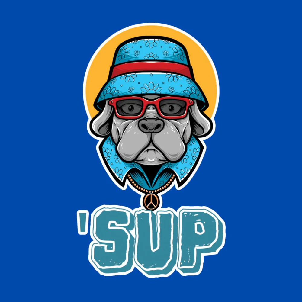 Cheeku SUP Graphic Cotton T Shirt for Dogs and Cats (Blue) - Image 4