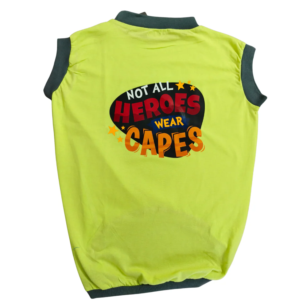 Cheeku Superhero Graphic Cotton T Shirt for Dogs and Cats (Sharp Green) - Image 3
