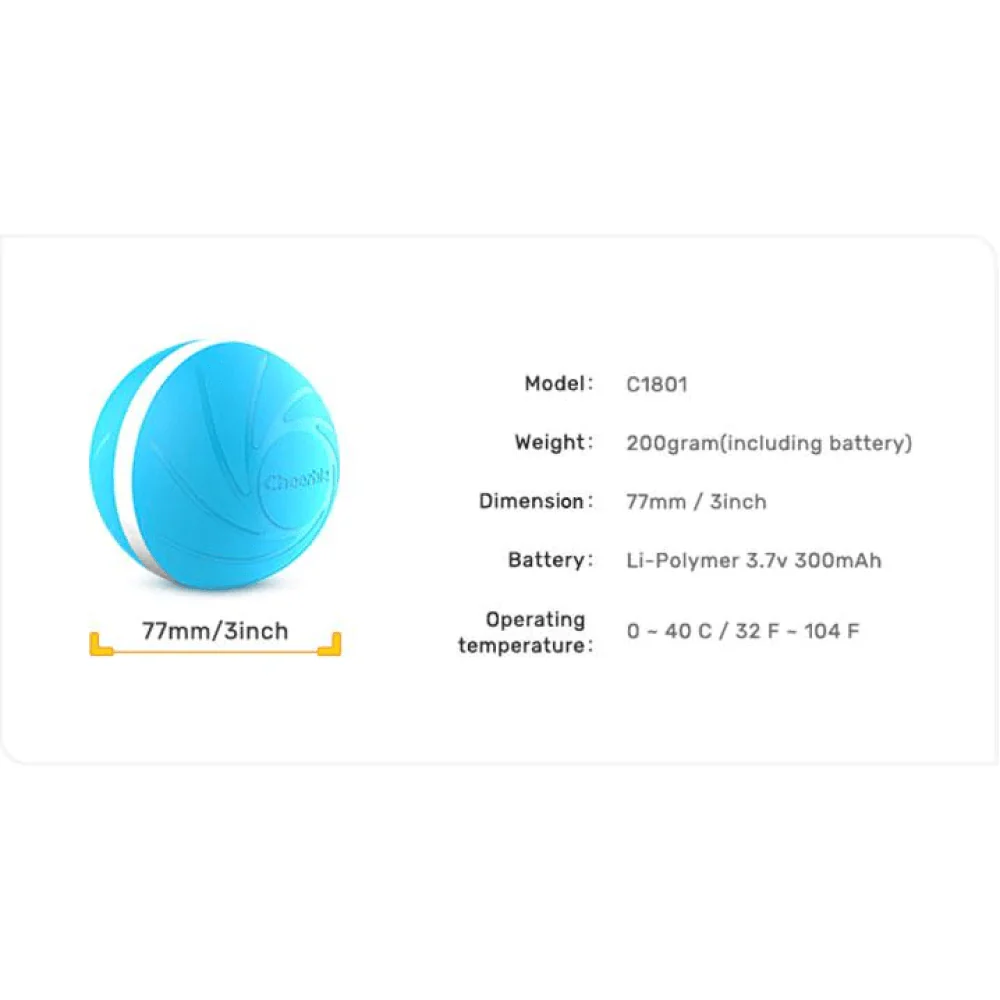 Cheerble Wicked Ball Interactive Toy for Dogs (Blue) - Image 4